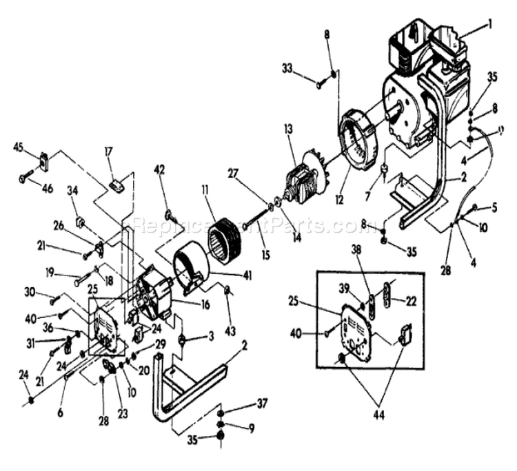 Page A Diagram and Parts List for 9331-0  Briggs and Stratton Generator